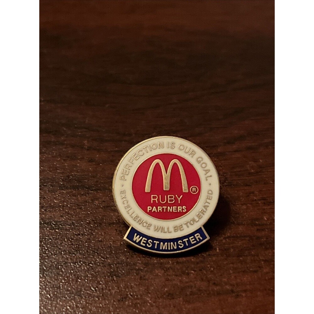 McDonald’s Ruby Partners Westminster Perfection Is‎ Our Goal Employee Hat Pin